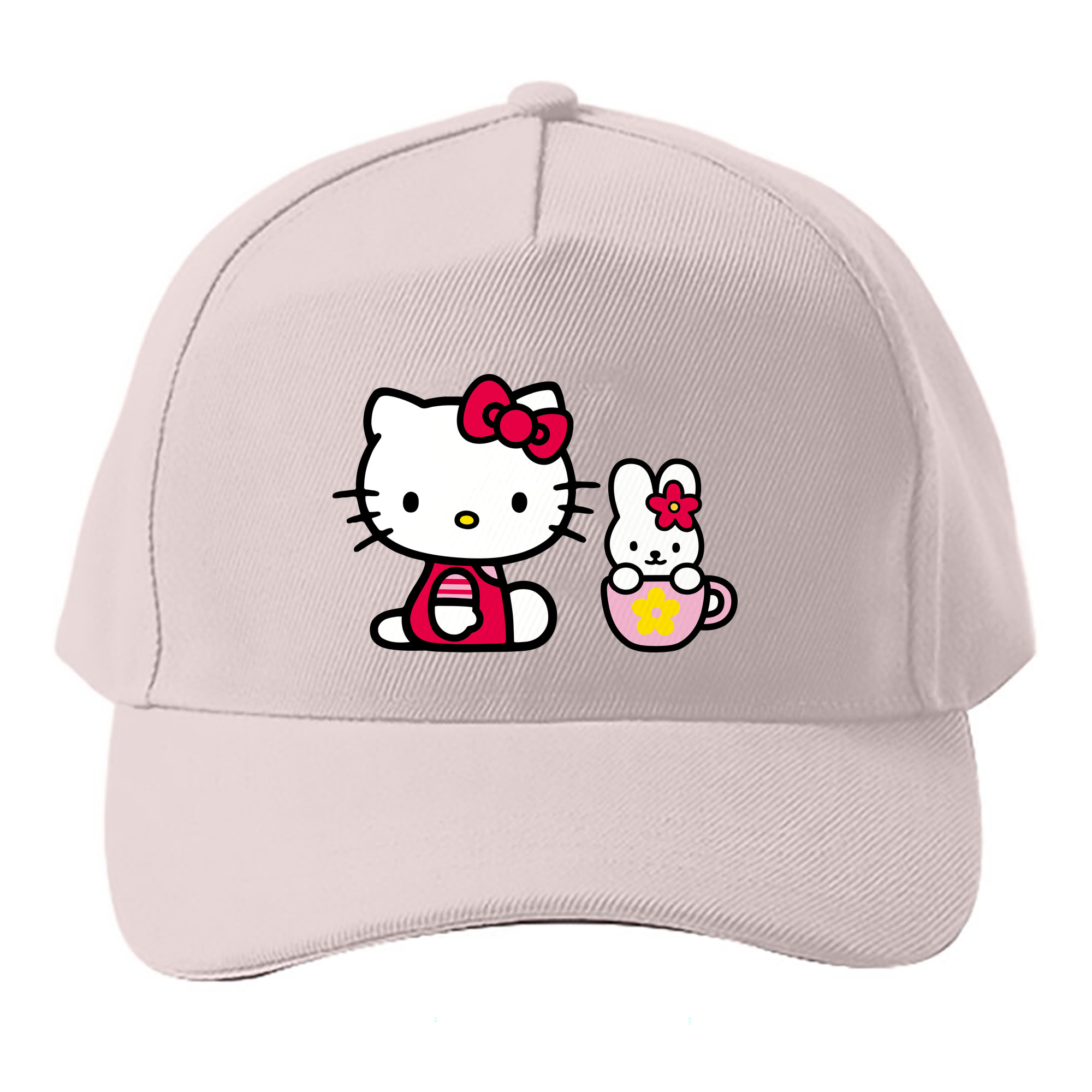 （画像用） Hello Kitty ハローキティ ベースボールキャップ 綿100％ 男女兼用 帽子 スポーツ